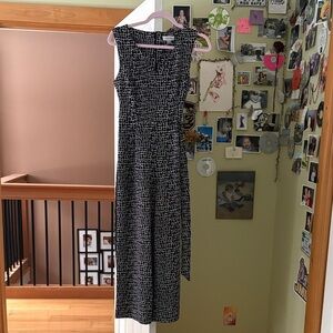Calvin Klein Black and White Patterned Jumpsuit